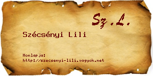 Szécsényi Lili névjegykártya